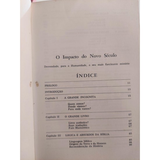 O Impacto do Novo Século, Adolfo Luigi Pittigliani, Capa de Luxo, Edição 1973