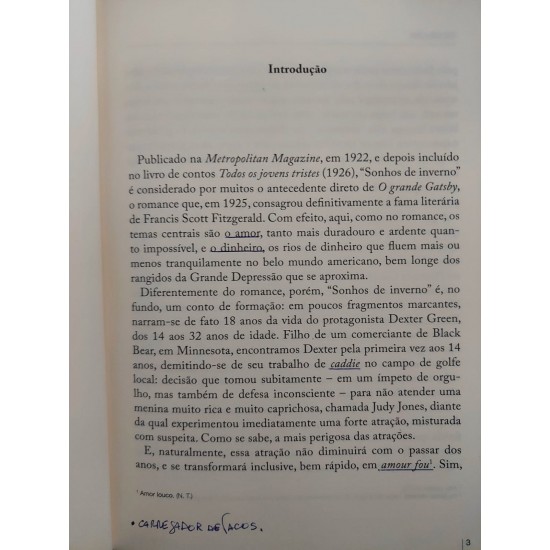 Sonhos de Inverno, Winter Dreams, F. Scott Fitzgerald, Livros Bilingues, Inglês com Clássicos da Literatura Sonhos de Inverno, Winter Dreams, F. Scott Fitzgerald, Livros Bilingues, Inglês com Clássicos da Literatura